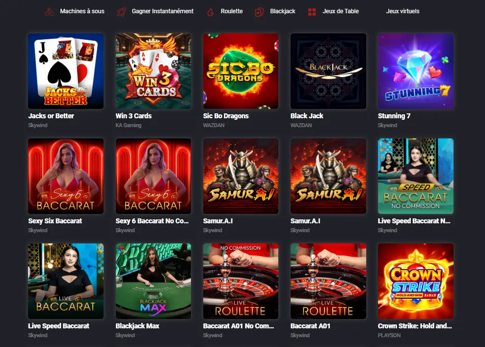 riviera casino jeux de table