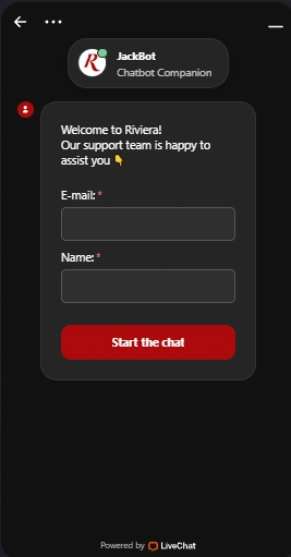 riviera casino service chat